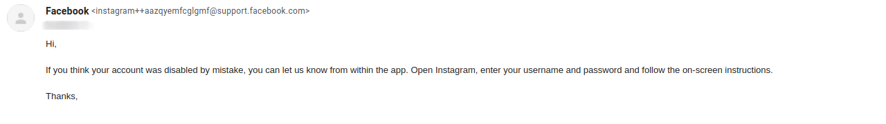 instagram disabled account appeal form